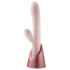 Blush Fraya - vibratore rabbit con stimolatore clitorideo - silicone rosa