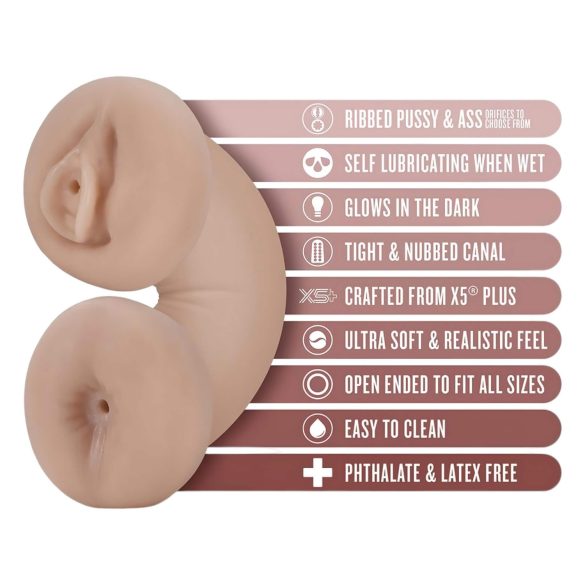 Enlust Tasha - masturbatore vaginale e anale luminoso con immagini AI