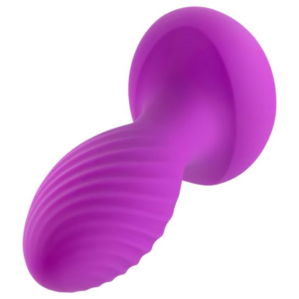Oh My Gem - plug anale vibrante con gioiello - silicone viola