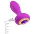 Oh My Gem - plug anale vibrante con gioiello - silicone viola