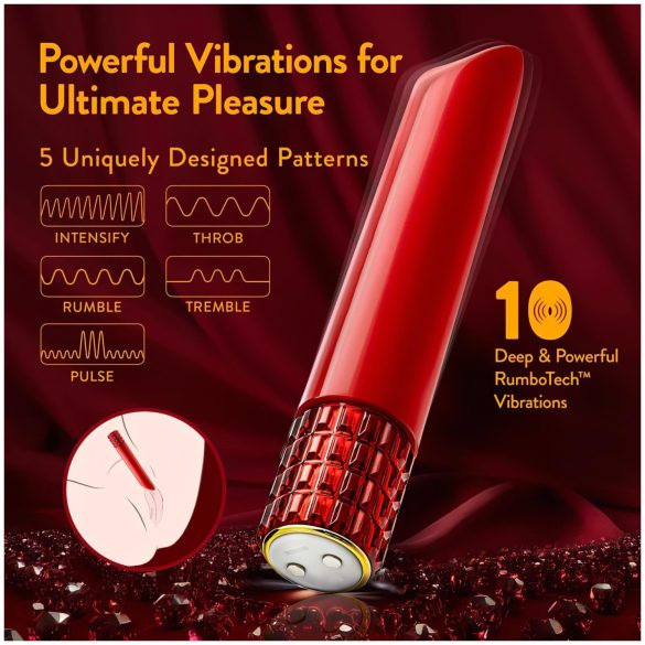 Oh My Gem - vibratore rossetto ricaricabile (rosso)
