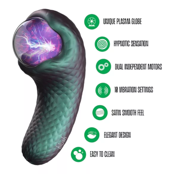 Temptasia Serpente Incantato - vibratore mitico per il clitoride (verde)