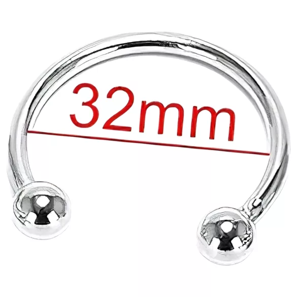 Anello glande in acciaio inox per ritardare l’eiaculazione (32 mm)