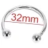 Anello glande in acciaio inox per ritardare l’eiaculazione (32 mm)