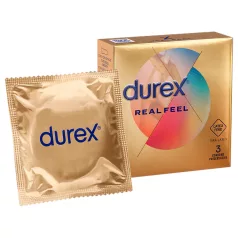   Durex Real Feel - preservativi senza lattice - confezione da 3