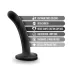 Temptasia Twist Small - dildo nero tortuoso con ventosa