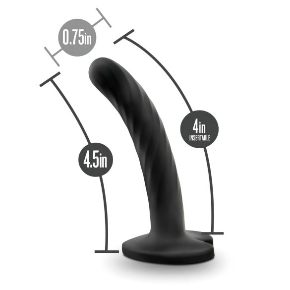 Temptasia Twist Small - dildo con ventosa e forma a spirale - nero