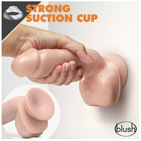 dildo realistico blush Dr. Skin Glide - 21,5 cm, con testicoli
