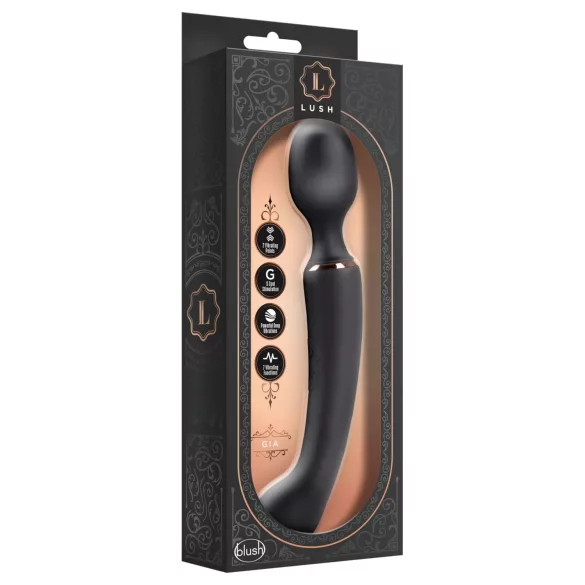 Blush Lush - wand e vibratore punto G 2 in 1 (nero)
