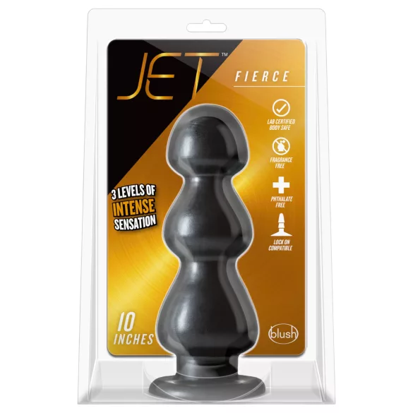 Blush Jet - dildo realistico con base a ventosa e perline - nero