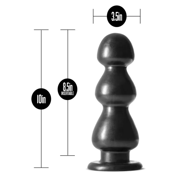 Blush Jet - dildo realistico con base a ventosa e perline - nero