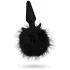 Anal Adventures Platinum - plug anale con coda di coniglio - nero