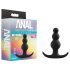 Anal Adventures Platinum - plug anale con perle - nero
