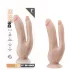 Dr. Skin 8 - doppio dildo con ventosa - realistico color carne