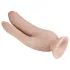 Dr. Skin 8 - doppio dildo con ventosa - realistico color carne