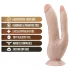 Dr. Skin 8 - doppio dildo con ventosa - realistico color carne