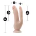 Dr. Skin 8 - doppio dildo con ventosa - realistico color carne