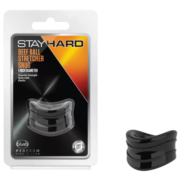 Stay Hard Beef - anello per testicoli extra resistente - silicone nero