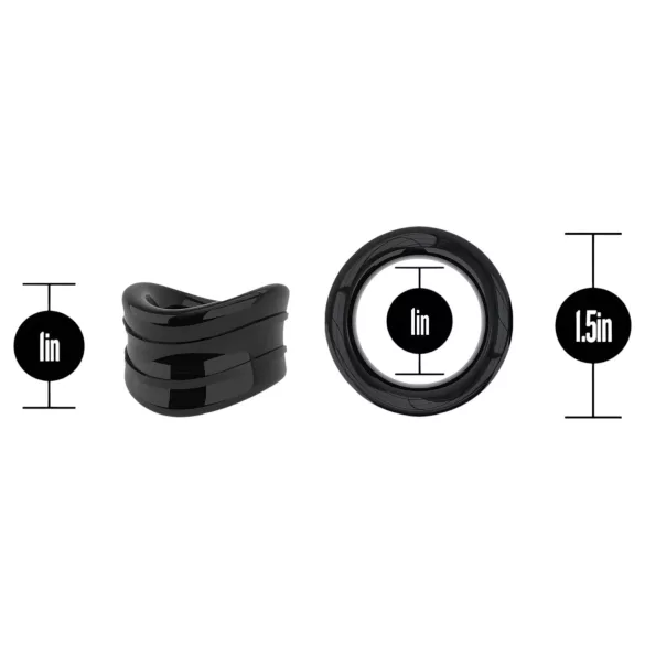 Stay Hard Beef - anello per testicoli extra resistente - silicone nero