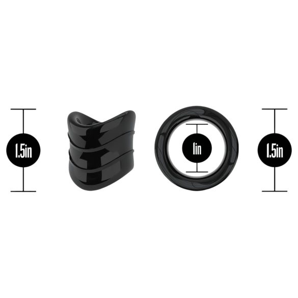 Stay Hard - anello fallico - silicone nero