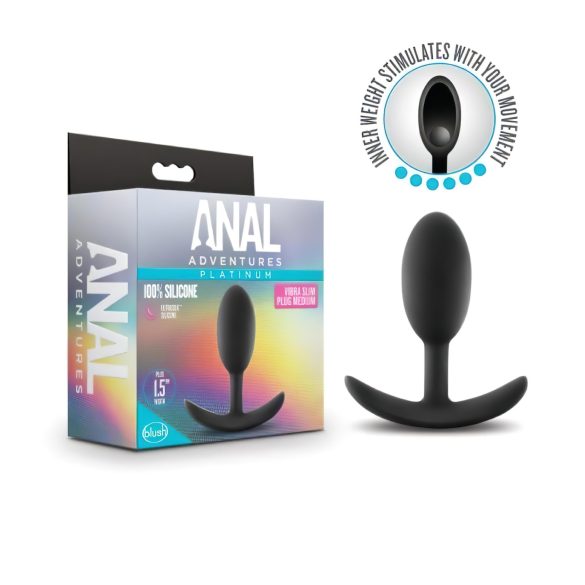 Anal Adventures Platinum M - plug anale - nero - misura media