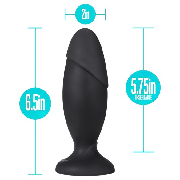 Anal Adventures Platinum Rocket - plug anale grande - nero
