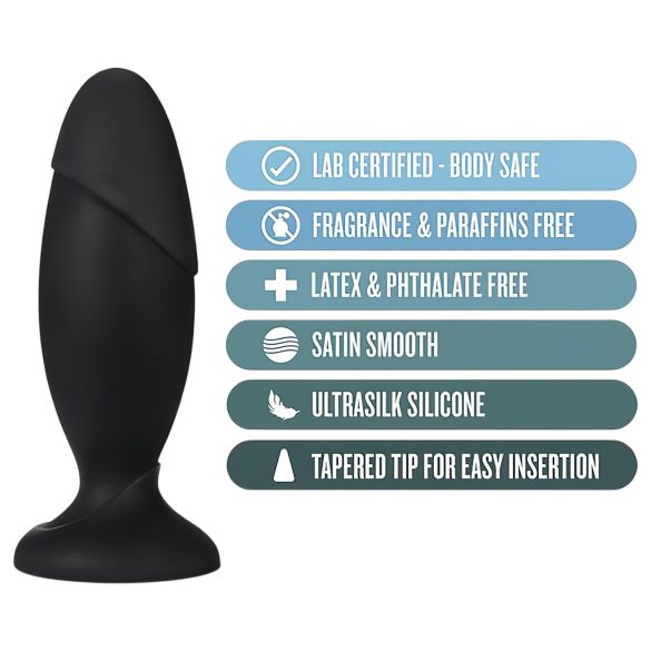 Anal Adventures Platinum Rocket - plug anale grande - nero