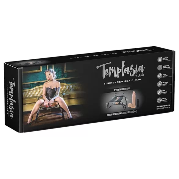 Temptasia - sedia del sesso con vibratore - nero/naturale