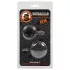 OXBALLS - set di anelli fallici zigrinati - silicone nero