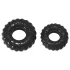 OXBALLS - set di anelli fallici zigrinati - silicone nero