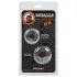 OXBALLS - set anelli fallici con rilievi - silicone trasparente
