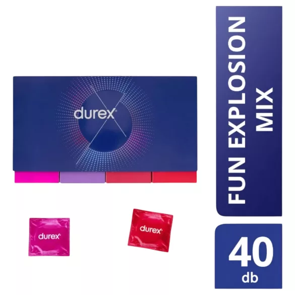 Durex Fun Explosion - preservativi assortiti - confezione da 40 pezzi