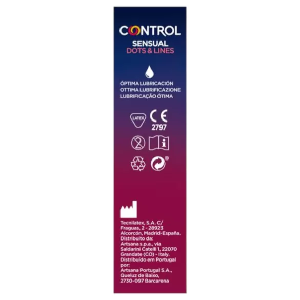 Control - preservativi stimolanti - nervature e punti - 12 pezzi