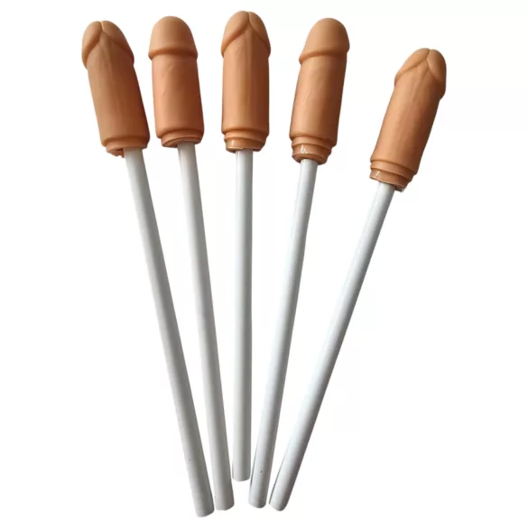 Diverty - set 5 matite con cappuccio pene (naturale)