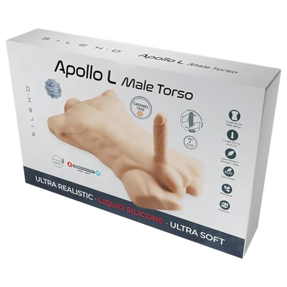 Silexd Apollo - masturbatore torso maschile - pelle scura naturali