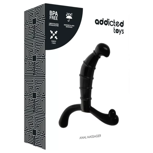 Addicted Toys - massaggiatore prostatico e perineale (nero) - 11,3 cm