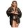 Set kimono in pizzo nero Queen Plus - Taglie forti (XL-2XL)