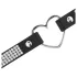 Coquette - choker con strass e ciondolo a cuore - nero