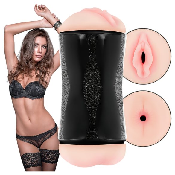 JamyJob - masturbatore doppio vagina e anale - colore naturale