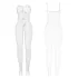 Subblime 951740 - tuta retata piccante con fiocco (bianco) - S-L