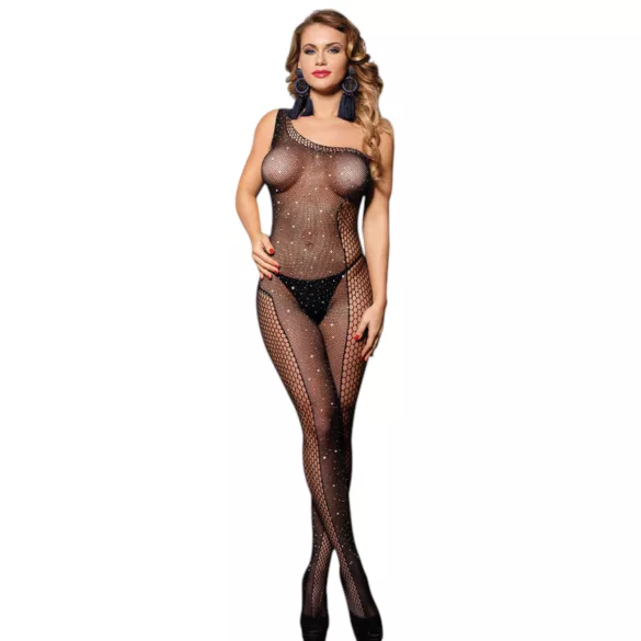 Subblime 952037 - tuta in rete con strass (nera) - S-L