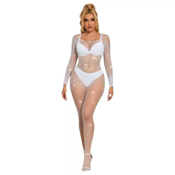 Subblime 952396 - tuta con strass luccicanti - (bianco) - S-L