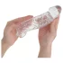 Addicted Toys - guaina fallica con anello scrotale - 27 cm trasparente