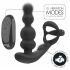 Addicted Toys - vibratore anale rotante con anello pene - nero