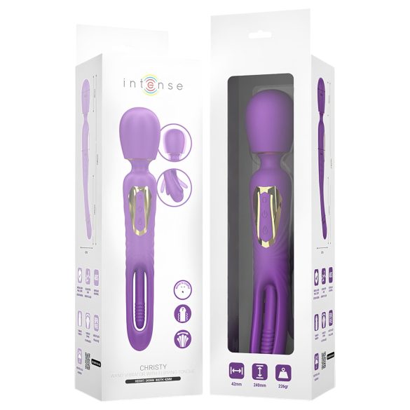 Intense Christy - vibratore massaggiatore leccalingua rotante - silicone viola