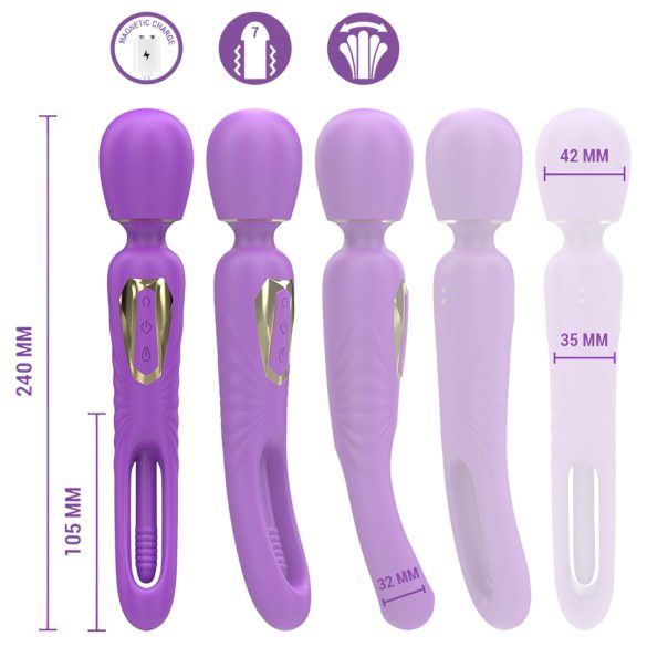 Intense Christy - vibratore massaggiatore leccalingua rotante - silicone viola