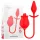 Intense Melanie - vibratore clitoride 2in1 lingua mobile - silicone rosso