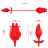 Intense Melanie - vibratore clitoride 2in1 lingua mobile - silicone rosso