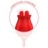 Intense Melanie - vibratore clitoride 2in1 lingua mobile - silicone rosso