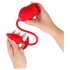 Intense Melanie - vibratore clitoride 2in1 lingua mobile - silicone rosso